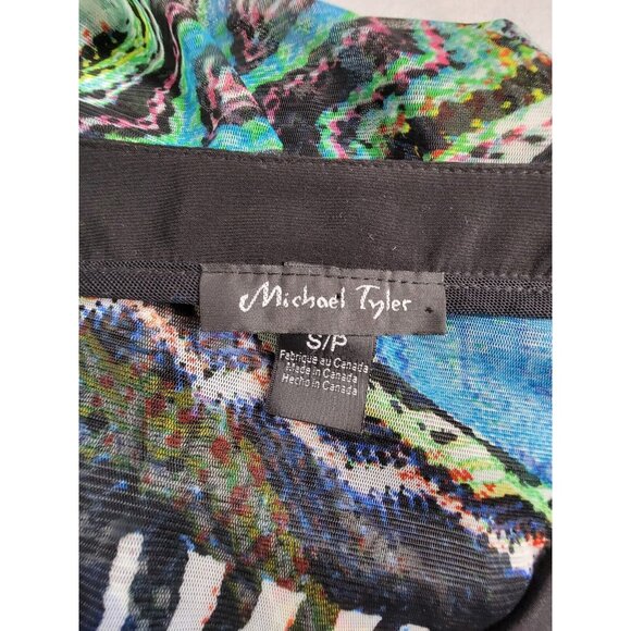 Michael Tyler Womens Abstract Print Button Down Swing Tunic Top/Dress Size Small - Picture 3 of 7